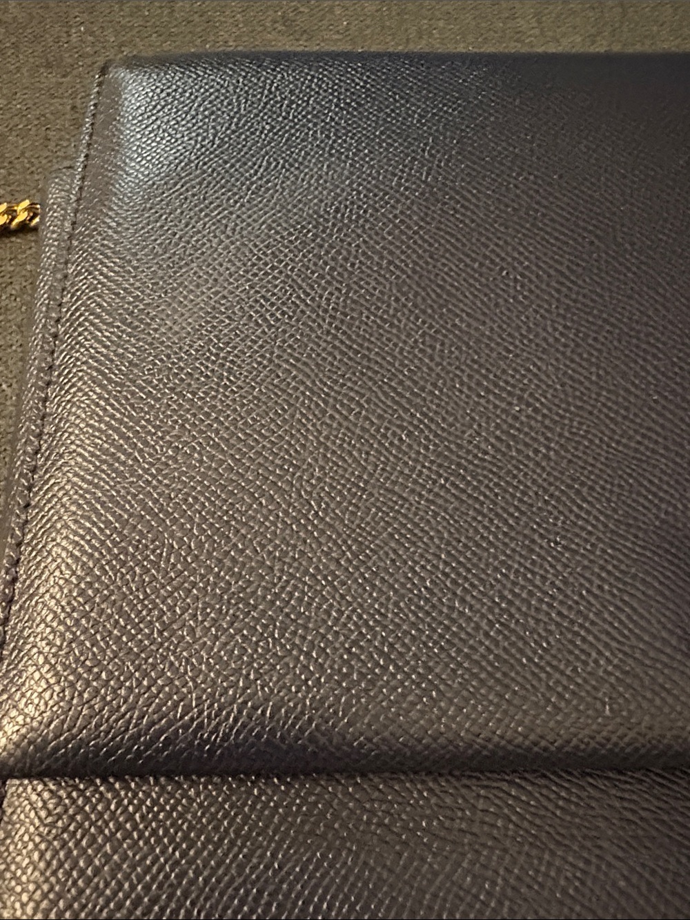 Salvatore Ferragamo Black Textured Leather Shoulder Bag with Gold Hardware - Picture 10 of 12